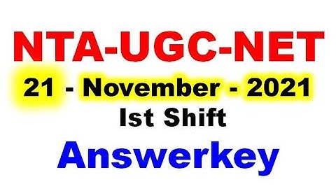 ugc net answer key 21 November 2021 | ugc net 2023 answer key | UGC NET Analysis