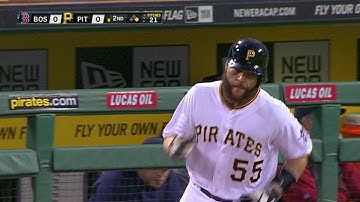 BOS@PIT: Martin hammers a two-run blast to center