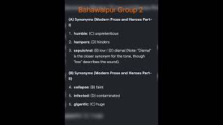 English Paper Group 2 Bahawalpur Board 2026 Evening time Solved McQ 12thclass Second Year #exam #Eng