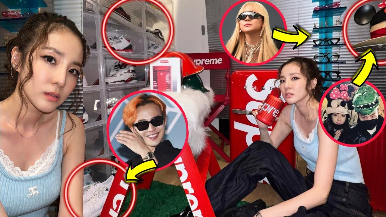 Sandara Park shows off G-dragon stuff and Daragon connection, CL still got her sunglasses!😆