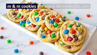 m & m cookies recipe | How to make m&m cookie at home | Homemade m&m cookies