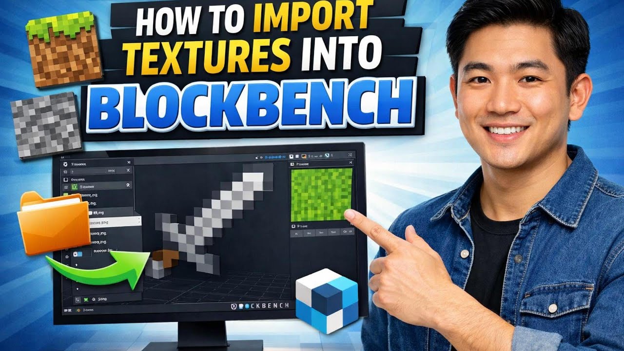 How to IMPORT TEXTURES into Blockbench (Step by Step) - YouTube