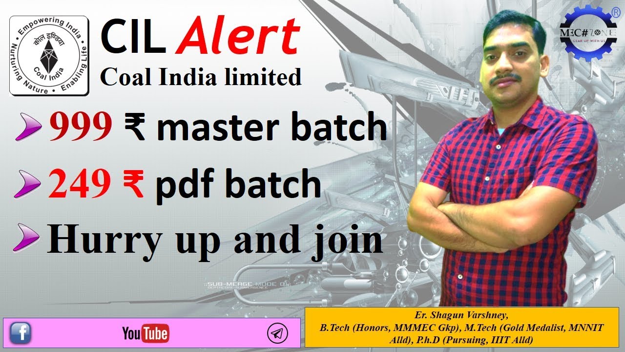 Important notice Hurry and join CIL 2020 batches by Mech Zone exclusively for Mechanical Engineering