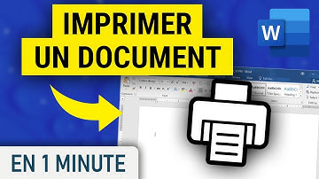 Comment imprimer un document Word