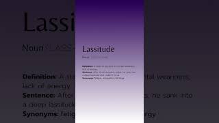 Lassitude. Cest Un État De Fatigue Physique Ou Mentale, De Manque Dénergie.