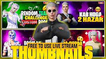 Bgmi live stream thumbnail pack | free bgmi live stream High quality thumbnail pack