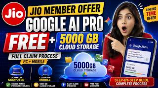 Jio Member? Get Google AI Pro FREE + 5000GB Storage | Computer & Mobile Tutorial #tricks screenshot 5