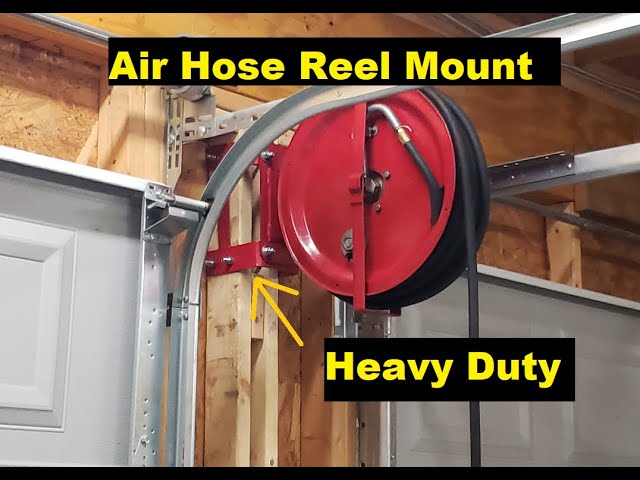 VLOG - How To Build An Air Hose Reel Wall Mount - Heavy Duty! 