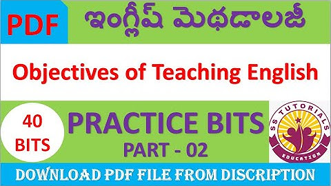 english method important bits for dsc, tet, diet, b.ed