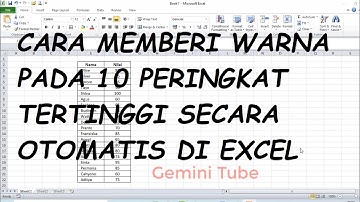 Cara Memberi Warna pada 10 Nilai Tertinggi Secara Otomatis di Excel // Tips dan Trik Excel