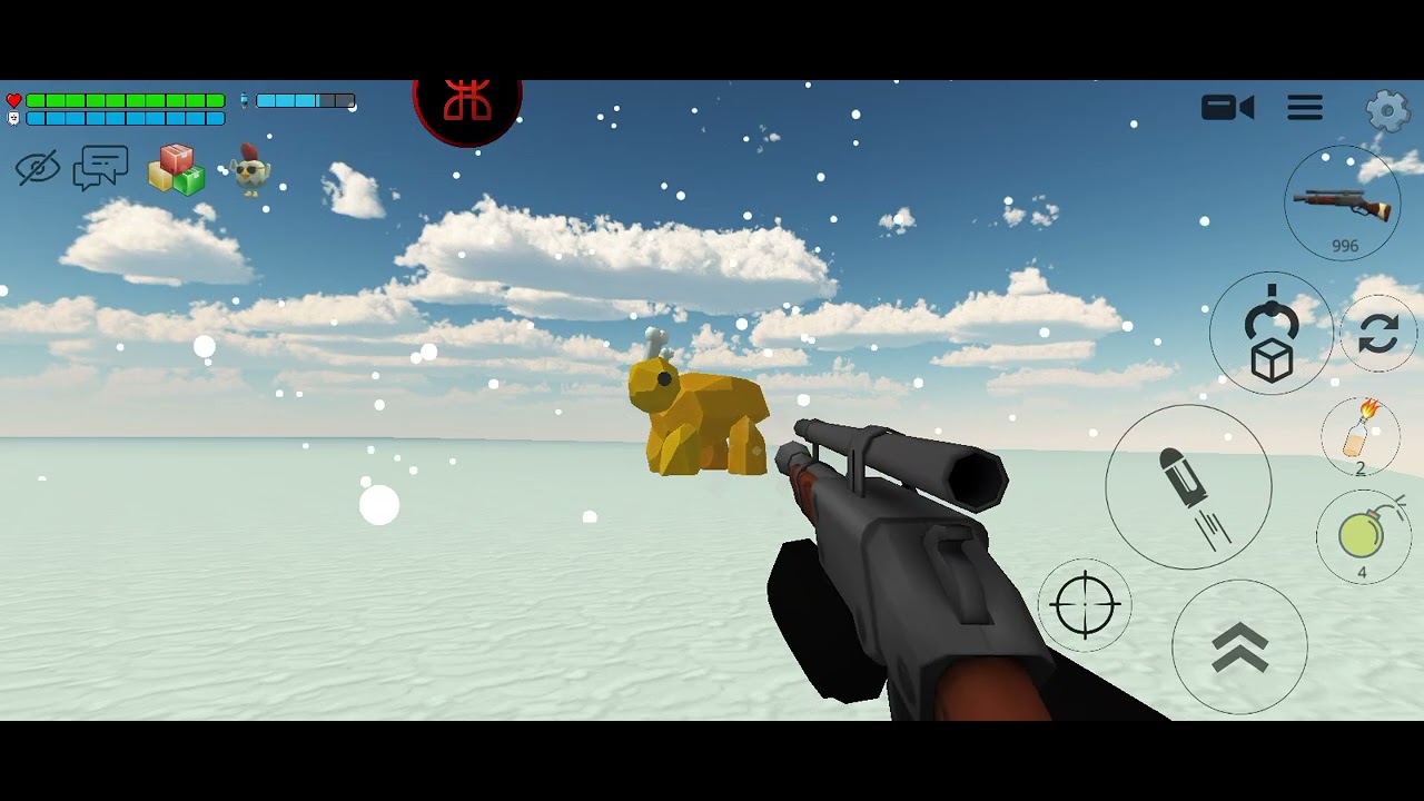 Carnivores ice age in chicken gun hunting wooly rhinoceros 