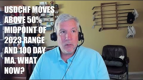 USDCHF moves above the midpoint of 2023 range and 100 day MA. BULLISH.