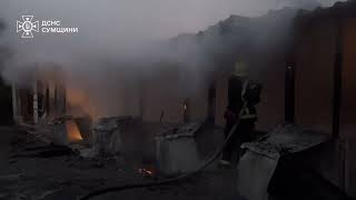 м. Шостка: вогнеборці приборкали загоряння в споруді, що не експлуатується