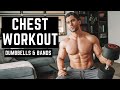 BEST CHEST WORKOUT With Limited Equipment (Dumbbells & Bands)