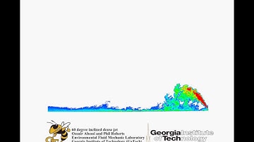 60 degree dense jet in stagnant water, 3DLIF results by Philip Roberts and Ozeair Abessi