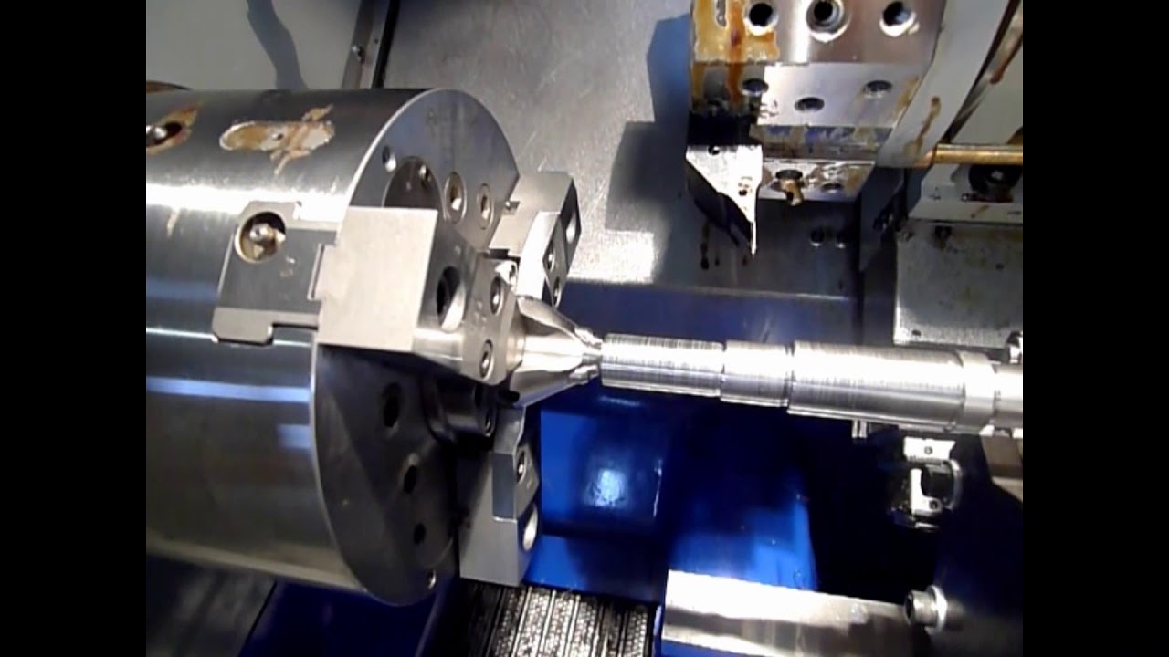 Two steps hydraulic chuck for motor shaft machining - YouTube