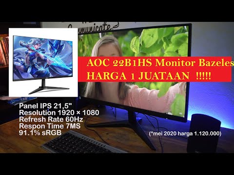 REVIEW - Monitor AOC 22B1HS  Bazeles, Desain Kekinian Harga 1 jutaannnn