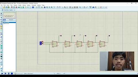 Rangkaian Register pada proteus 