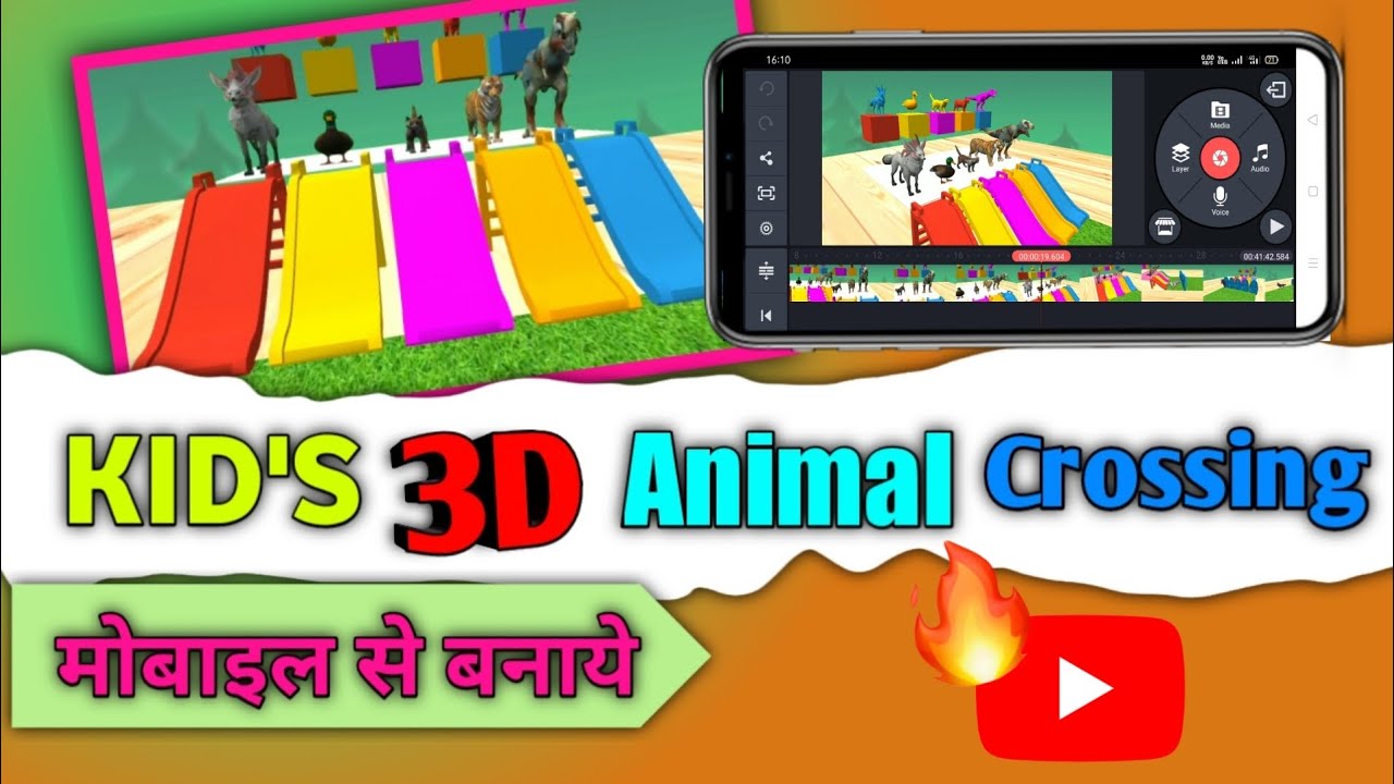 How to make video crossing fountain transformation with Fox Tiger Cat Duck Dianosaur