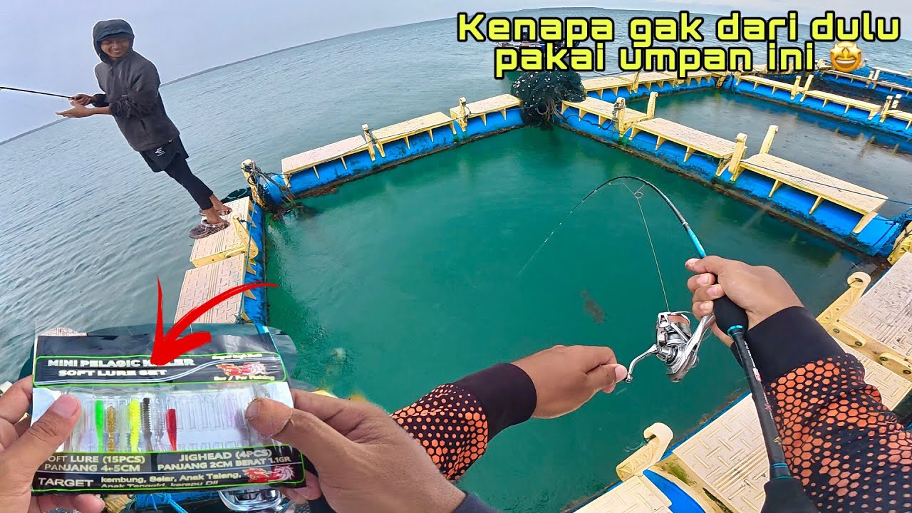 KERAMBA APUNG JADI SARANG IKAN !! MANCING TEKNIK AJING BIKIN STRIKE BERTUBI-TUBI