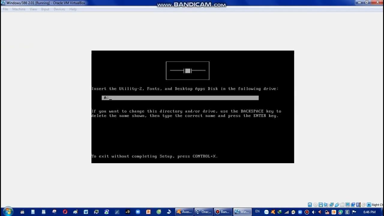 Install Windows/386 2.01 in Oracle VM VirtualBox - YouTube