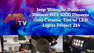 Car stereo installation on this Jeep Wrangler with Phoenix Gold in Los Angeles