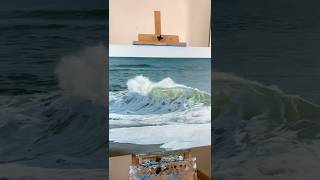 How I Painted This Ocean Wave Oil Painting #shorts