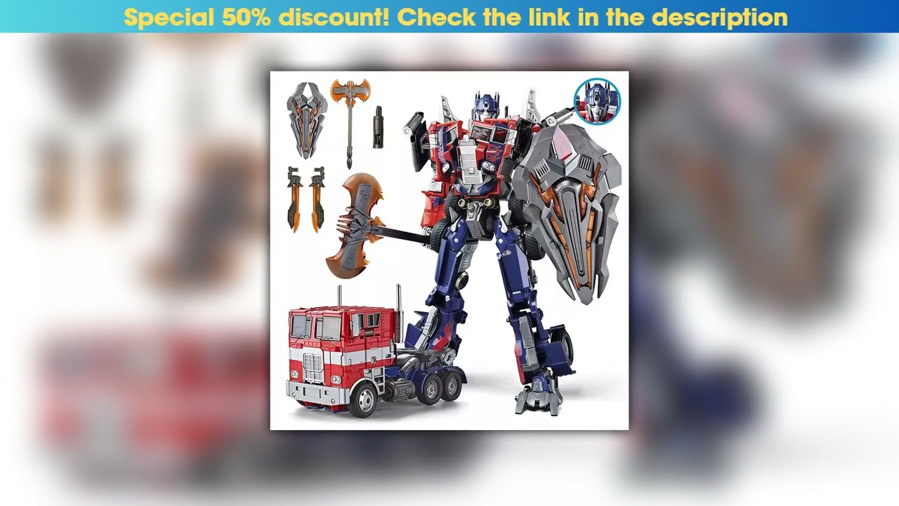 Best Seller 31CM Transformation Optimus Prime Robot Car Toys Truck Head Metal Weapons Suit Gold Bla