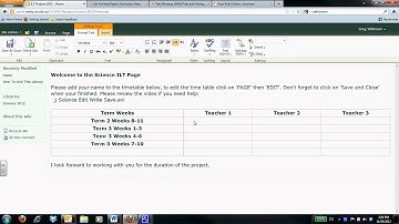 Sharepoint Wiki Edit Write Save