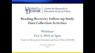 Celebrity Oct 4 - Data collection webinar- Reading Recovery Follow-up Study Data Collection - Cohort 3 Net Worth