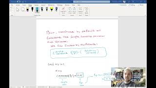 population versus sample standard deviation, and statcrunch
