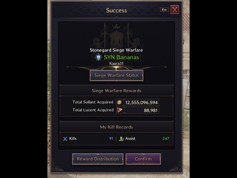 Throne & Liberty - Siege - SYN - Staff/Wand PoV with 169 KDA - KR Hyperboost server 2 - 2024.08.18