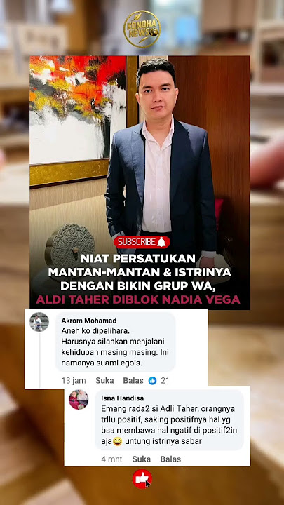 Niat persatukan mantan & istrinya bikin grup WA Aldi taher diblok nadia vega #viralvideo #shorts