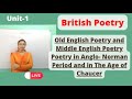 LIVE - British Poetry  Part - 1