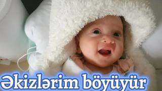 Əkizlərim böyüyür 😍  #vlog 81 #baby #twins 