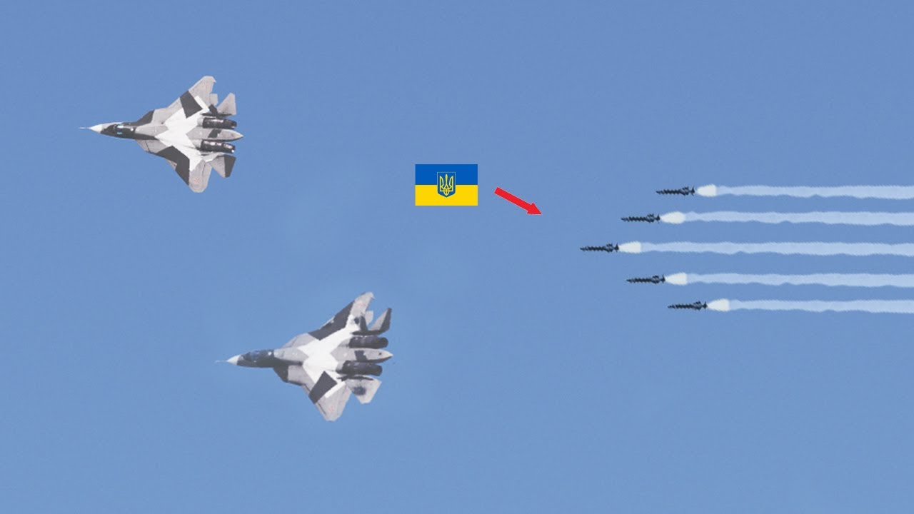 Ukrainian troops shot down Russia's most deadly Su57 fighter jet today