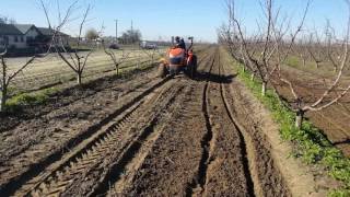 Rotary brush rake in action
