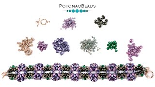 Rosa SuperDuo Bracelet - DIY Jewelry Making Tutorial by PotomacBeads