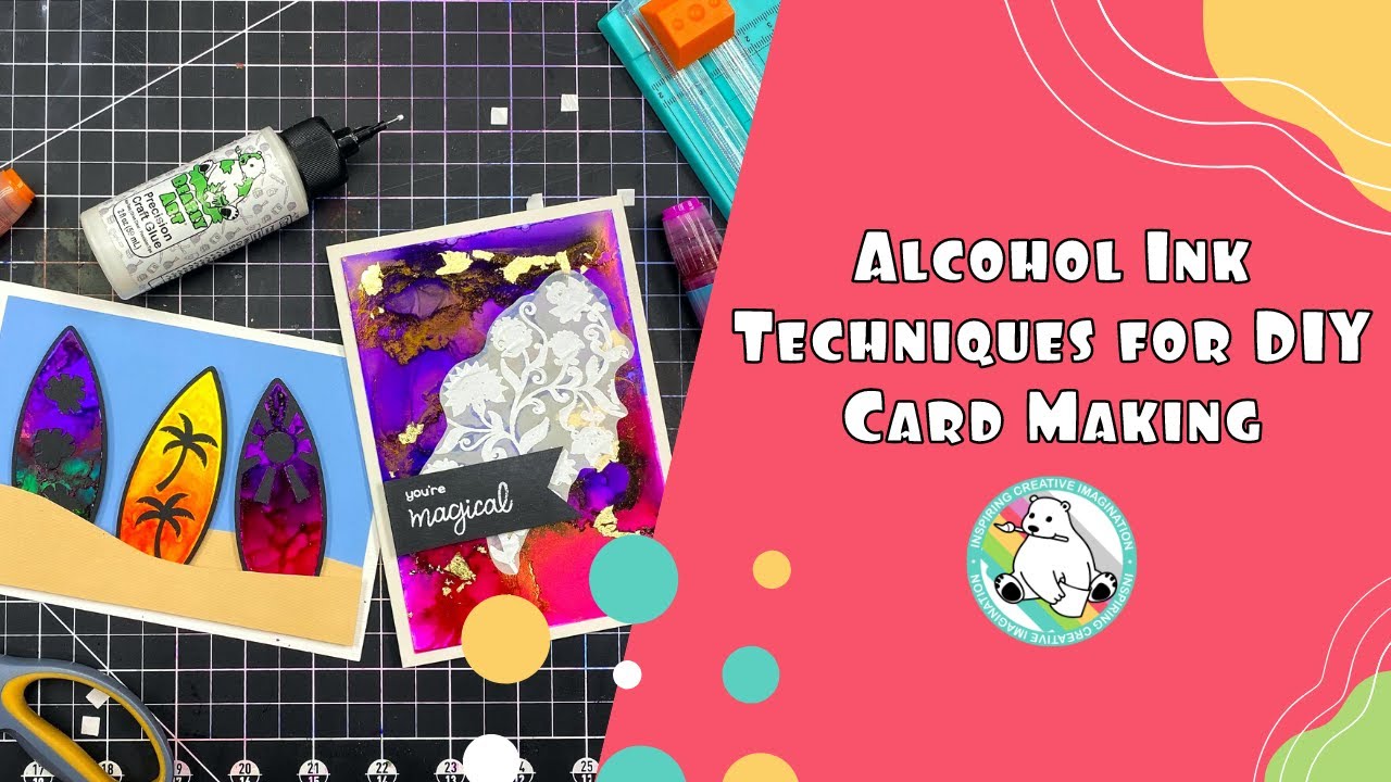 Alcohol Ink Techniques for Beginners Bearly Art Tutorial YouTube