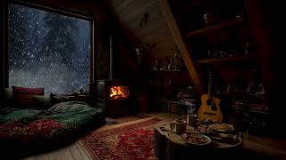 ❄️ Crackling Fire & Winter Wind Sounds for Sleep, Study and Deep Relaxation