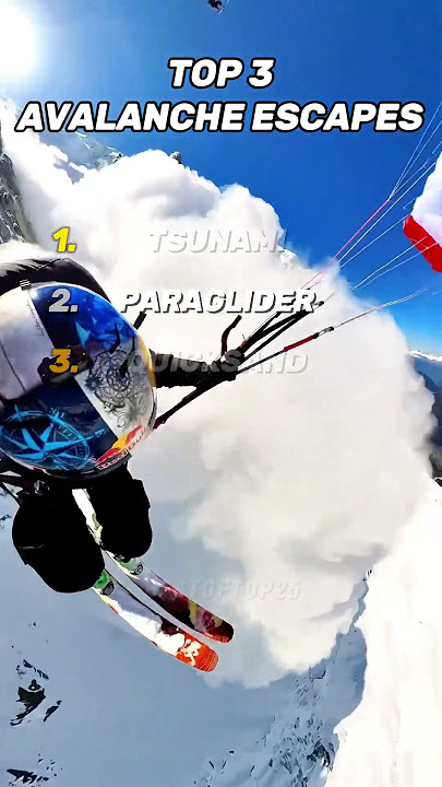 The end is INSANE! #avalanche #skiing #snow #top5
