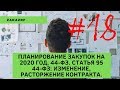 Планирование закупок на 2020 год, 44-ФЗ. Статья 95 44-ФЗ: Изменение, расторжение контракта.