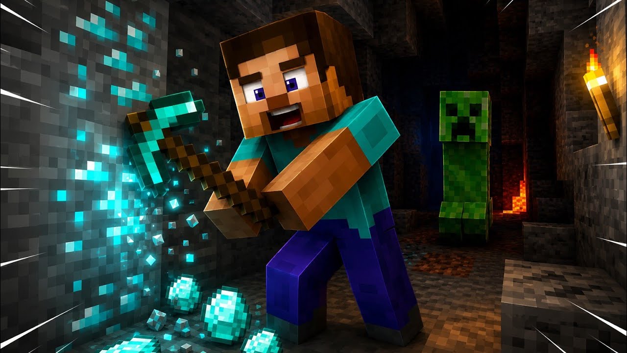 Minecraft Survival Series #4 | Mining Time! Diamond Hunt in Deep Caves ...