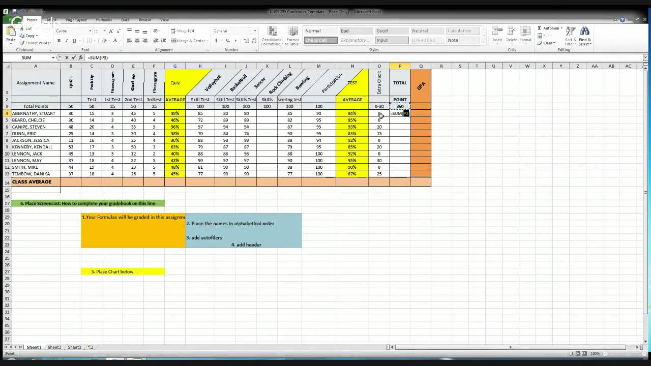 how to create a gradebook - YouTube