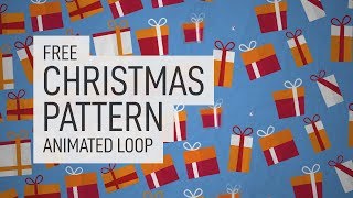 Free Christmas Gift Pattern Background 4K Loop Animation
