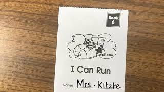 Sight word book “I Can Run”