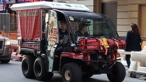 FDNY EMS Gator Passing By On West 46th Street in Times Square, Midtown, Manhattan, New York