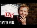 Chris hemsworth takes a lie detector test  vanity fair