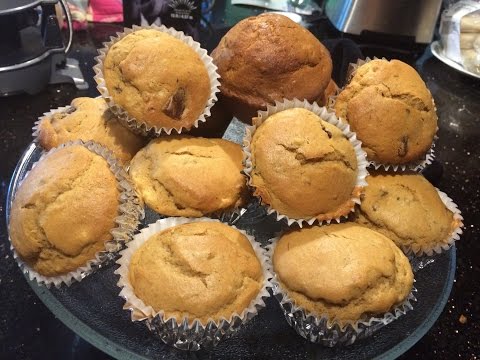 Banana Chocolate Flax Chia Coconut Palm Sugar Muffins