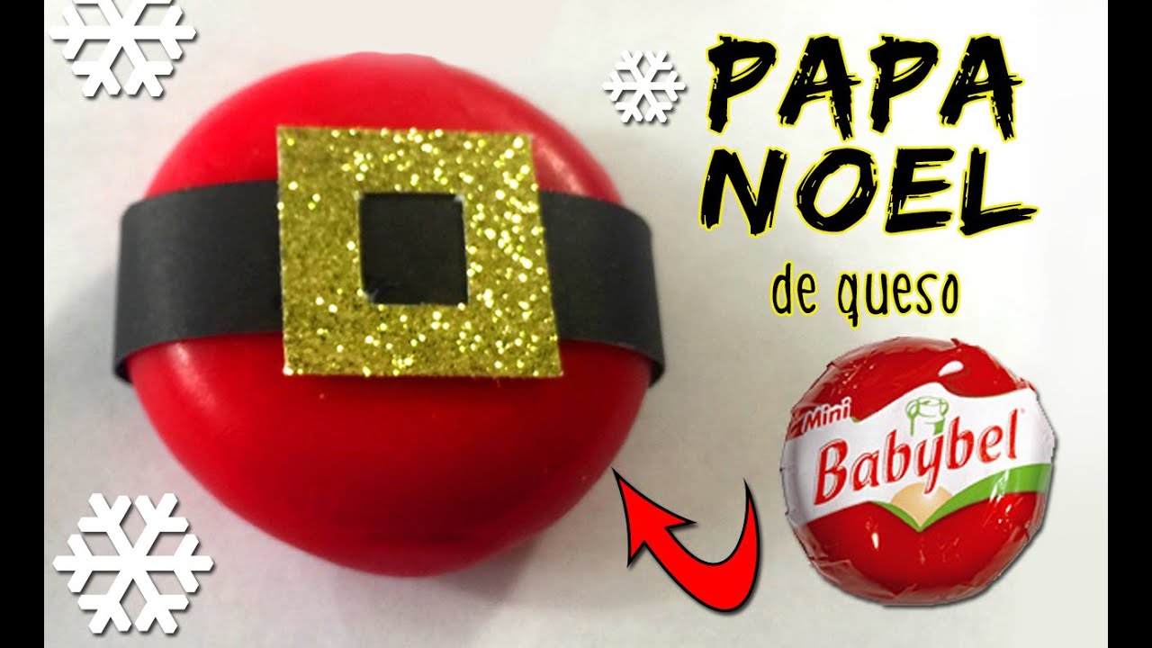 Quesito disfrazado de PAPA NOËL* Recetas originales para niños manualidades de animales